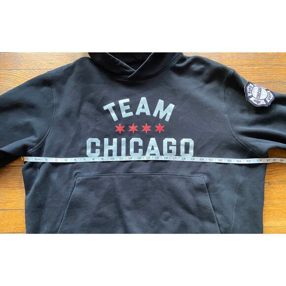 LULULEMON 'Team Chicago' Black Hoodie w/CFD Patches sz L - Picture 8 of 11